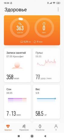 Huawei GT 2e: helse- og treningsmålinger i appen