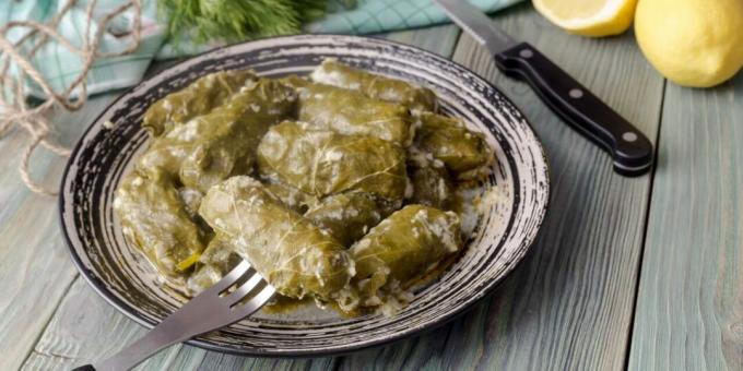 Gresk dolma med sitronsaus