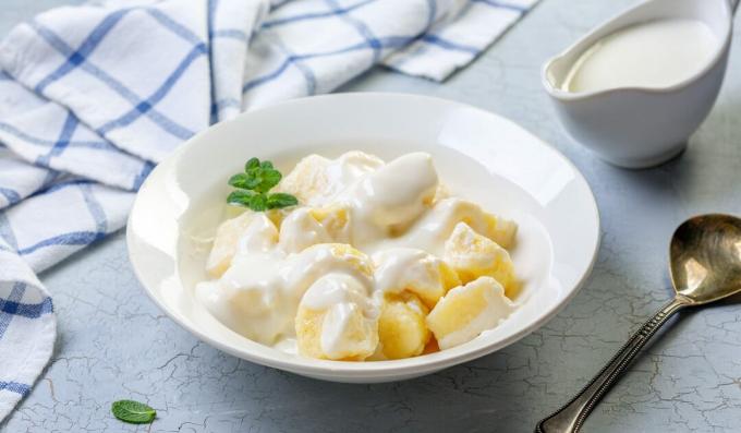 Lazy cottage cheese dumplings