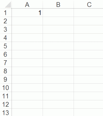 Autofullfør tall i Excel