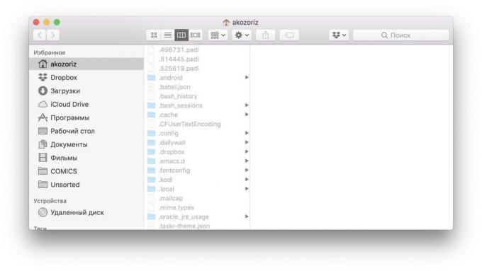 MacOS kommandoer: Vis skjulte filer og mapper