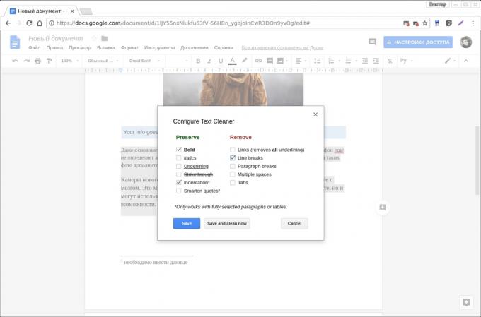 Google Dokumenter add-ons: Tekst Cleaner