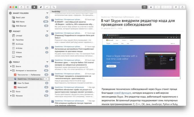 RSS-aggregatorer: ReadKit