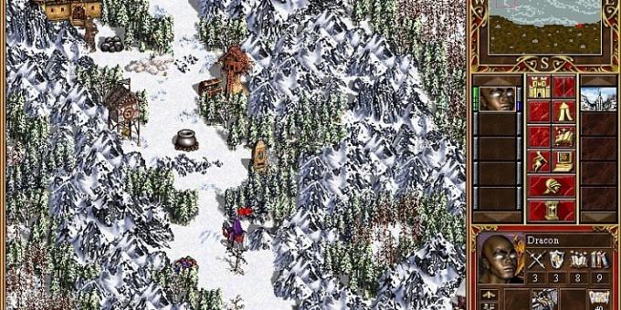 Gamle spill på PC: kartet i Heroes of Might and Magic III