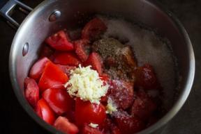 Tomatsyltetøy med ingefær og limesaft