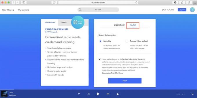 Hvordan bruke Pandora i Russland: velg å betale med PayPal, velge frekvensen av avskrivninger og flått