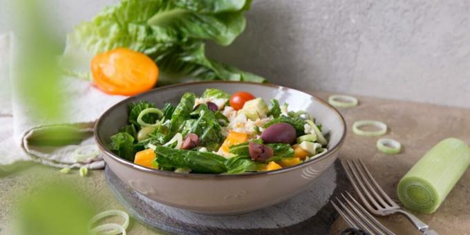 Lett salat med krillkjøtt og grønnsaker