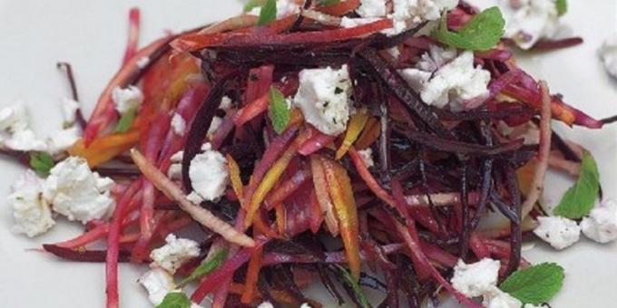 Salat av friske rødbeter med pære og feta fra Jamie Oliver