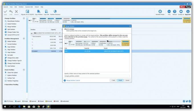 Hvordan kombinere disker i Windows ved hjelp MiniTool Partition Wizard