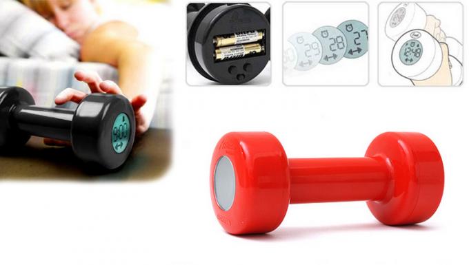 New-Creative-Red-Dumbbell-Alarm-Clock-Shape-up-30-Times-ny-Red