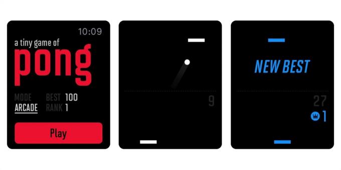 Spill for Apple Watch: A Tiny spillet Pong