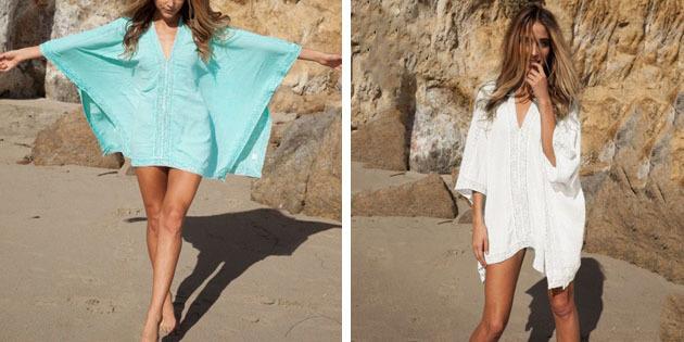 Strand kjoler: tunika med ermer "bat"