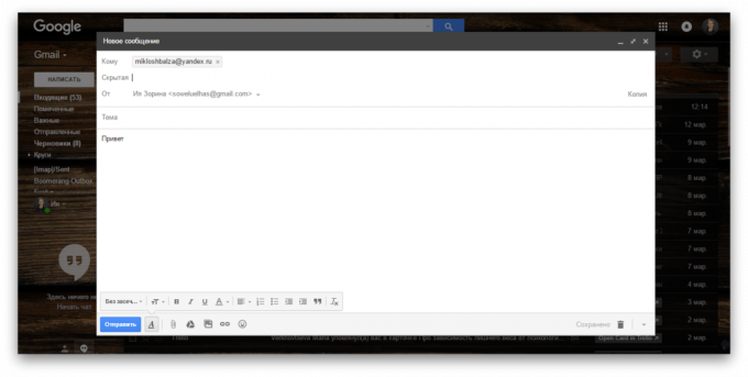 Gmail hurtigtaster