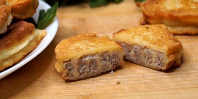 Hva du skal lage kjøttdeig: Kjøtt ruller med ost i røren