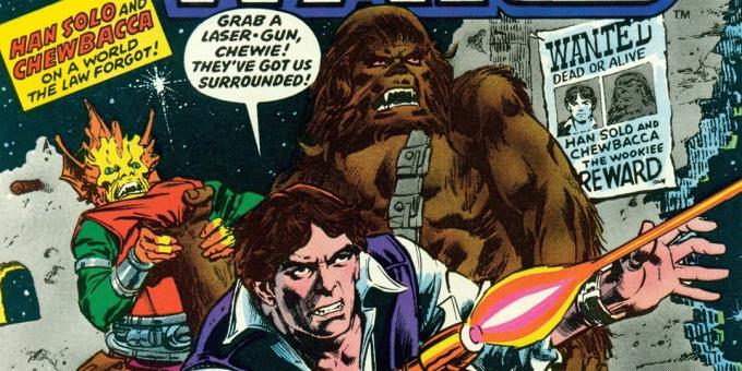 George Lucas: lansert en rekke Marvel tegneserie, og markedet gikk inn i en litterær manus før utgivelsen av filmen, tilpasset fra en bok
