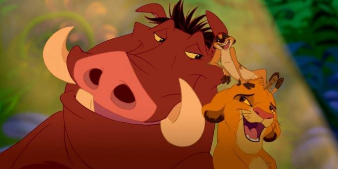 Cartoon "The Lion King": sangen er tett vevd inn i fortellingen, drevet av handlingen, karakterene avsløre