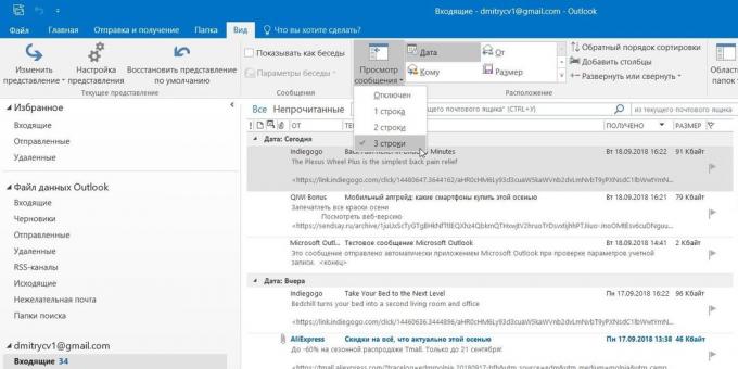 Microsoft Outlook: Forhåndsvisning e-post