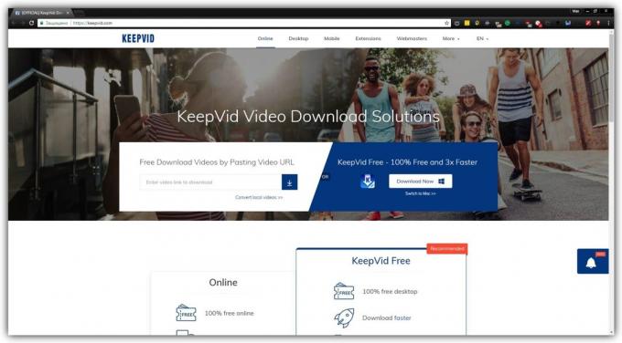 Hvordan laste ned videoer uten å programmere: KeepVid