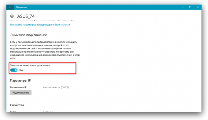 Windows 10 Fall Creators Oppdatering: Limit tilkobling