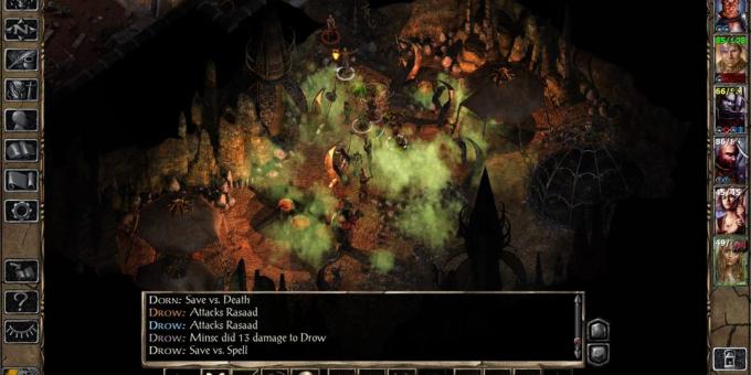 Gamle spill på PC: En scene fra Baldur Gate II