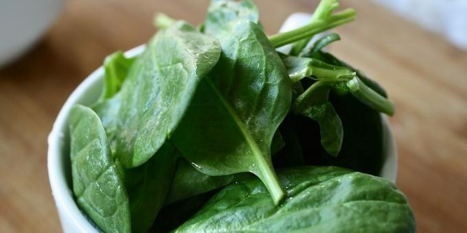 Hvilke matvarer inneholder jern: spinat