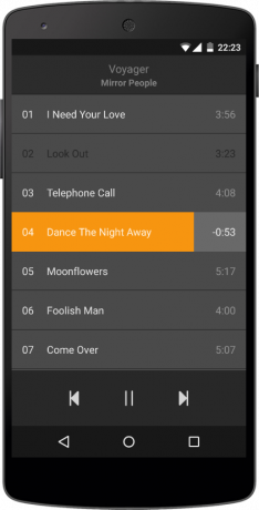 Mikser for Android - en komplett minimalistisk musikkspiller