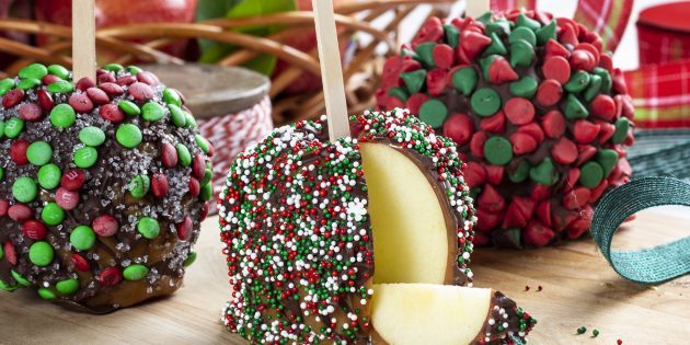 Candy apple med sprinkles