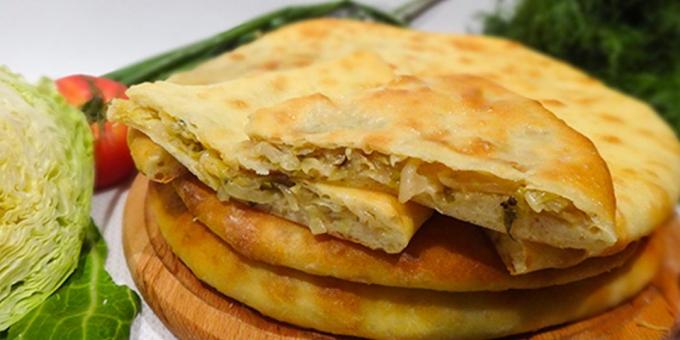 Oppskrifter: Ossetian pies med kål og ost