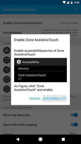 Zone AssistiveTouch: inkludering widget