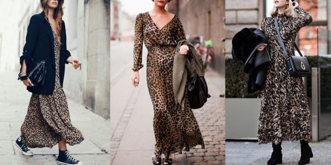 Fashion kjole 2019 med leopard print