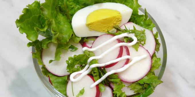 Salat av reddik og egg 