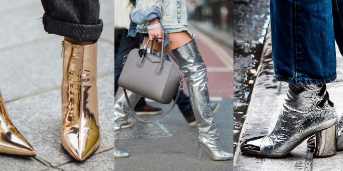 Fasjonable sko Fall-Winter 2019-2020 metalliske farger