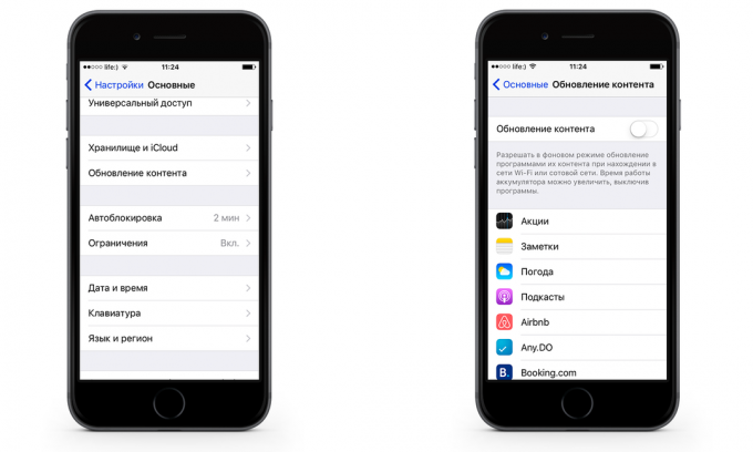 Hvordan spare på mobil datatrafikk iPhone med iOS 9. Koble oppdatering data-programmer