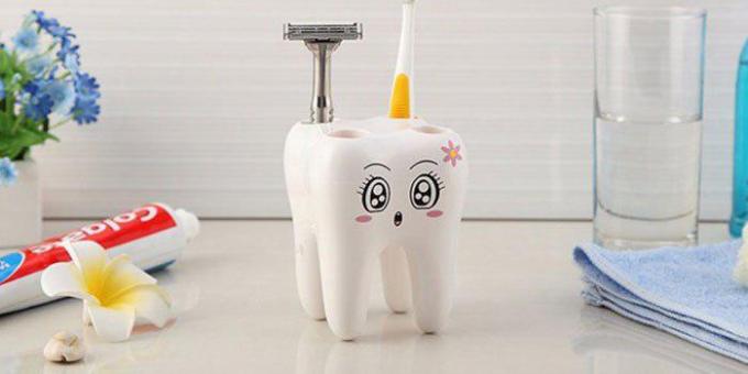 Holder for tannbørster