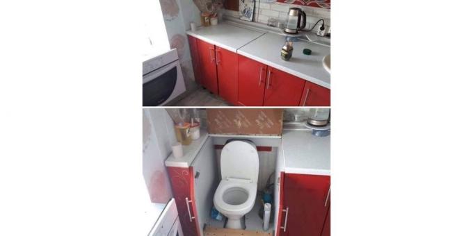 Kjøkken med toalett