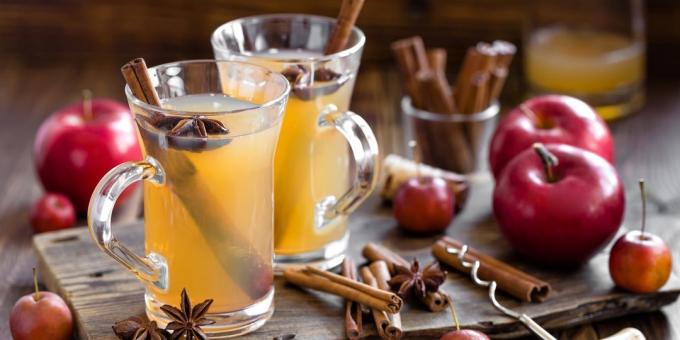 Alkoholfri gløgg på eplejuice med en oransje: den beste oppskriften