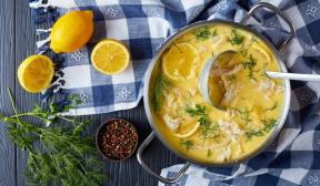 Gresk kylling avgolemono suppe