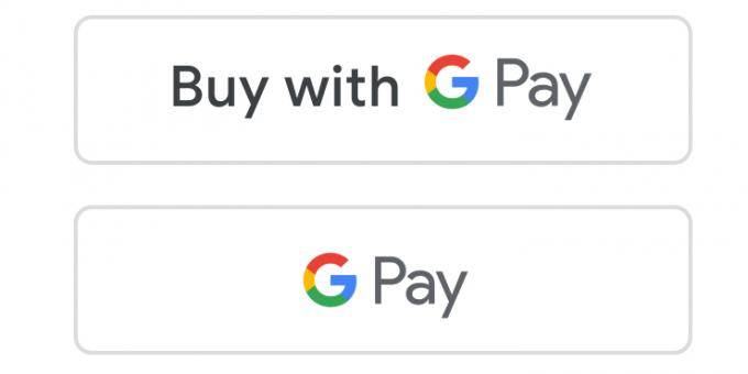 Knapper med Google betale logo