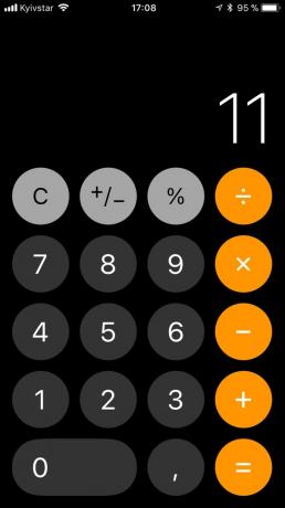 innovasjon iOS 11: kalkulator utforming