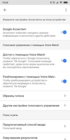 Sett telefonen til Android operativsystem: slå Ok Google team i Google Assistant