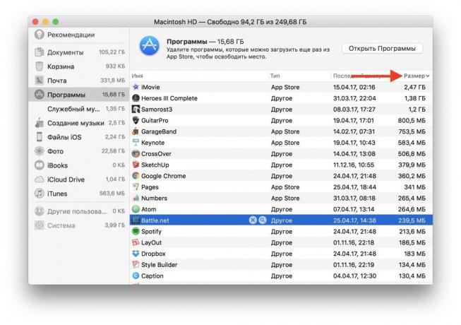 hvordan du ledig plass på Mac: programmet
