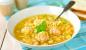 Suppe med kjøttboller, courgette og ris