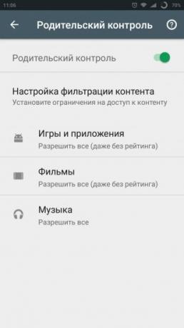 android Google Play: Foreldrekontroll