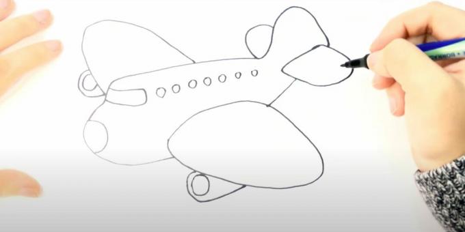 Hvordan tegne et fly: tegne et fly med en markør