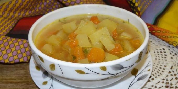 Suppe med gresskar, potet og ingefær