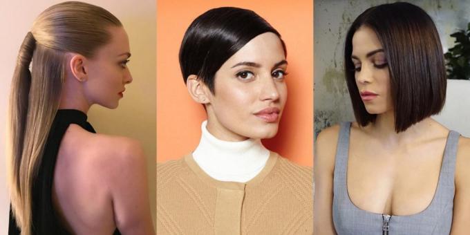 Fasjonable kvinners frisyrer i 2019: perfekt glatthet