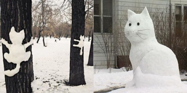 snø figur: Cat