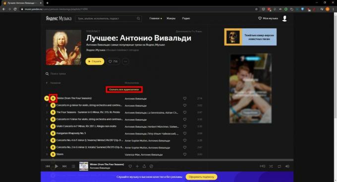 Hvordan laste ned en sang fra Yandex. Musikk ": YaMusic.pro
