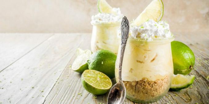 No-bake lime ostekake