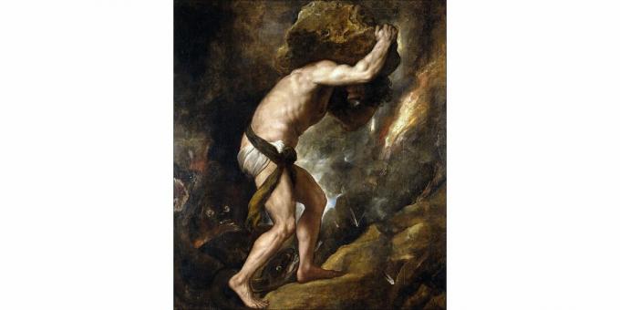 Sisyfos, maleri av Titian, 1548-1549.